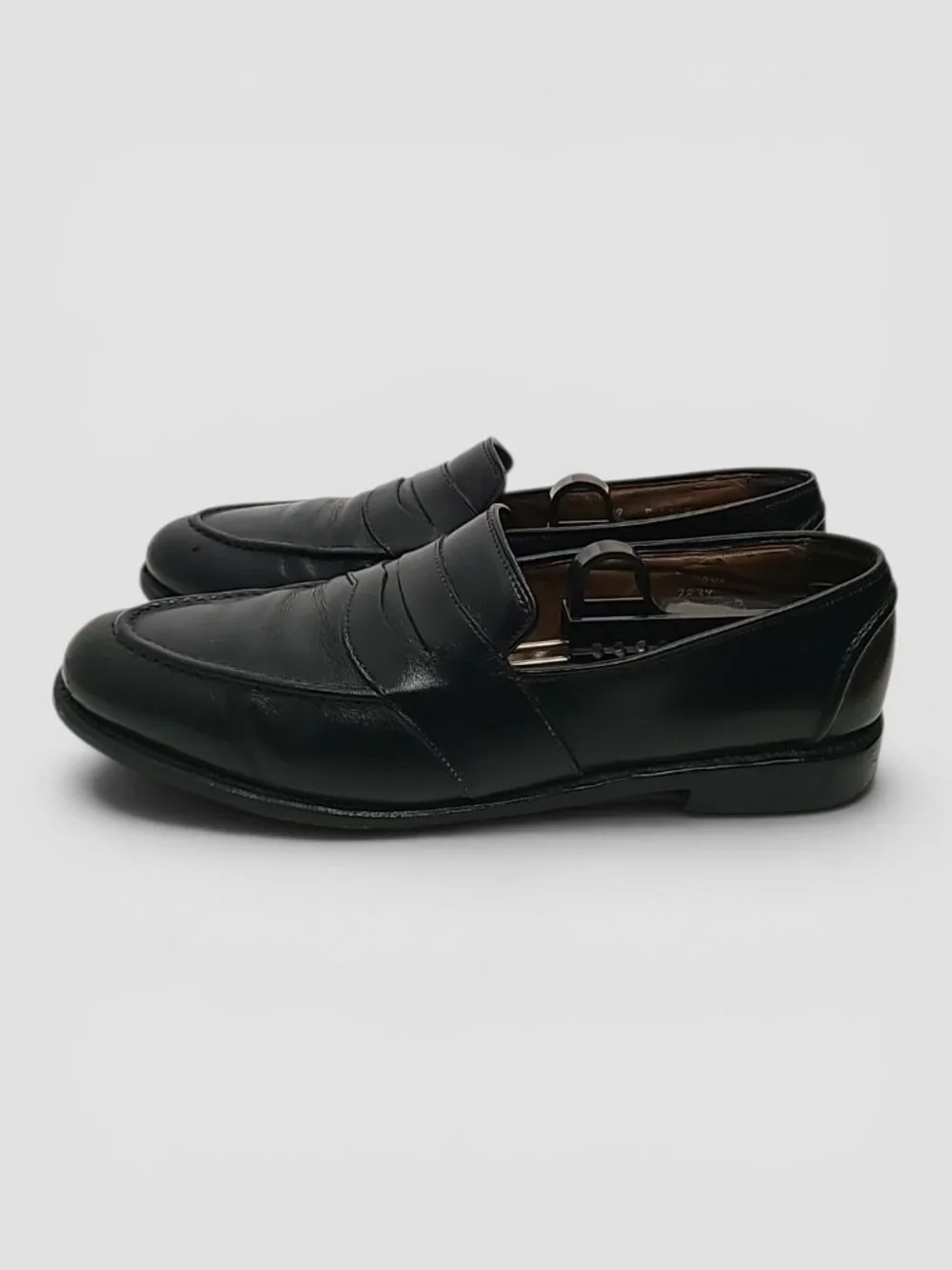Allen Edmonds Black Leather Slip On Loafers 9 D